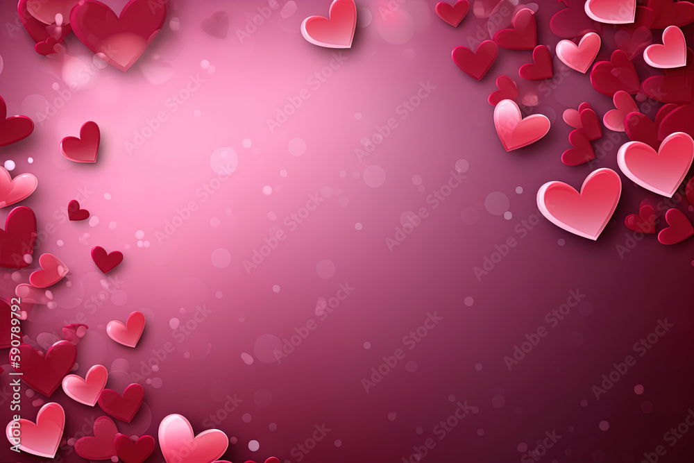 Wall mural Romantic Valentine's Day themed background