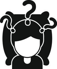 Person awake problem icon simple vector. Night person. Treatment zzz