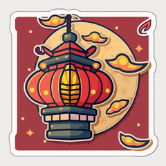 A unique Chinese lantern with a modern twist on traditional designs.