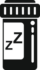 Sleeping pills icon simple vector. Stress night. Bed sleepy
