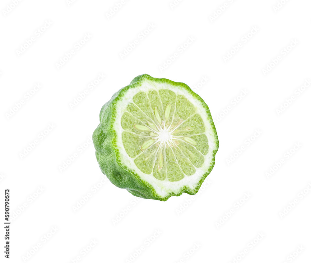 Wall mural Bergamot slices  on  transparent png