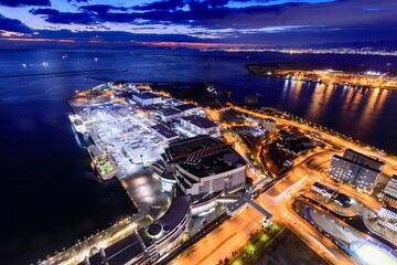 Fototapeta premium 大阪府、さきしまコスモタワーからの眺め（夢洲、大阪万博会場方面）