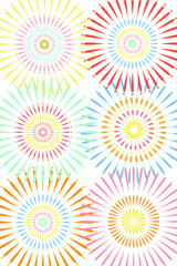 カラフルな花火のベクターイラスト