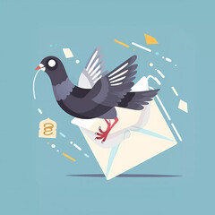 Pigeon Post: How These Birds Helped Shape Communication and Transportation History, created with Generative AI Technology
