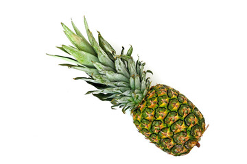 close-up of tropical pineapple fruit,