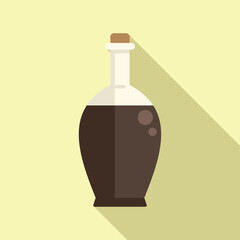 Healthy soy sauce icon flat vector. Japanese food. Cook food