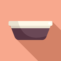 Soy sauce pot icon flat vector. Asian sushi. Cooking food