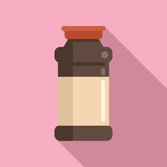 Asian bottle icon flat vector. Japan food. Sushi menu