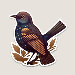 Obraz premium Playful and whimsical bird in a cute and cartoonish style