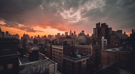 Fototapeta premium Drone view of a metropolis city