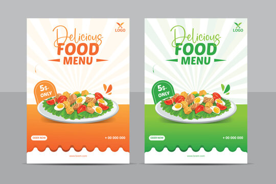 Food Flyer Template design, restaurant food flyer, fast food template vector illustration.