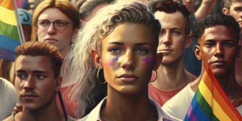 Fototapeta premium gay pride, lgbt rights. Generative AI