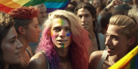 gay pride, lgbt rights, liberty, community. Generative AI