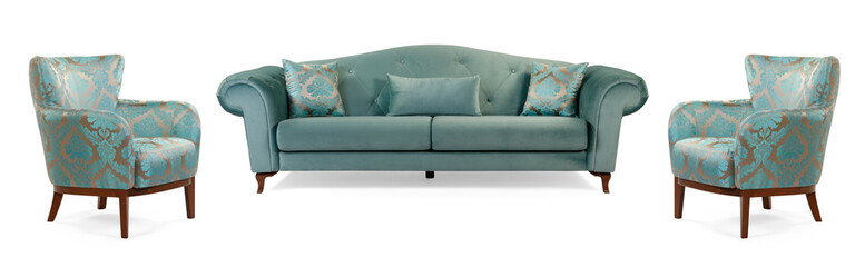 Modern furniture set isolated  on white background