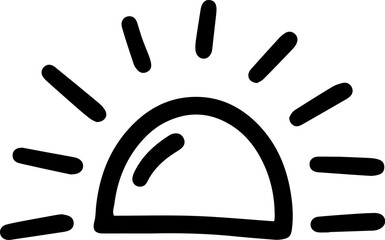 Sun illustration in doodle style