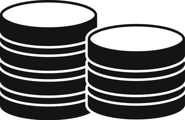 Bank coin icon simple vector. Money finance. Economy reserve