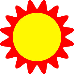 red and yellow sun