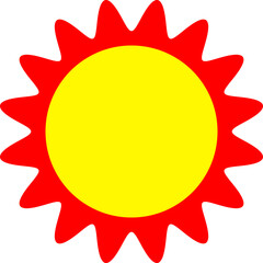 red and yellow sun