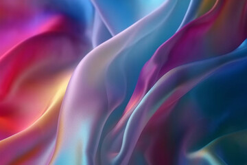 Fototapeta na wymiar abstract background of multicolored silk or satin texture. Generative ai