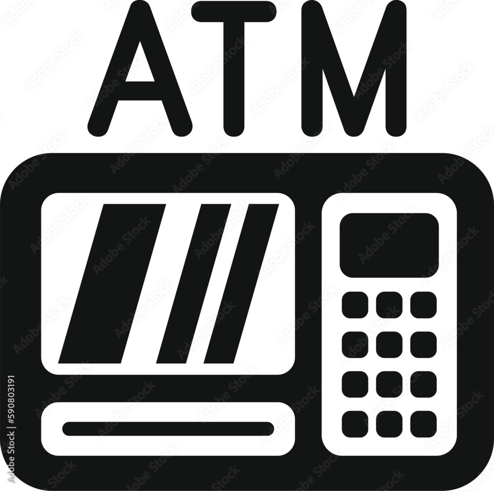 Canvas Prints Money atm icon simple vector. Finance economy. Coin capital