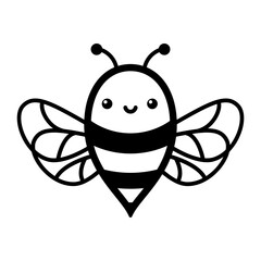 cute little bee smiling For decorating desserts with honey