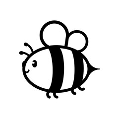 cute little bee smiling For decorating desserts with honey