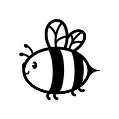 cute little bee smiling For decorating desserts with honey