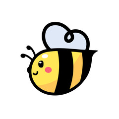 cute little bee smiling For decorating desserts with honey