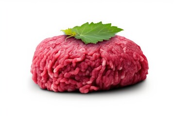 cooked steak garnished with a leafy herb. Generative AI