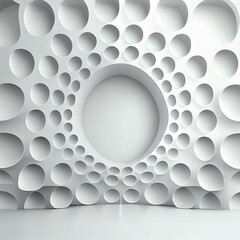 Abstract 3d render background with a picture of rotating repeating geometric figures
