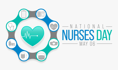 National Nurses day is observed in United states on 6th May of each year, to mark the contributions that nurses make to society. Vector illustration