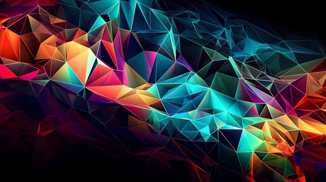 Abstract Colorful Polygon Background © Zemon