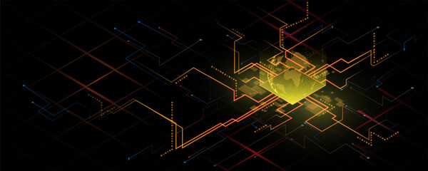 Abstract background, concept of communication network circuit board