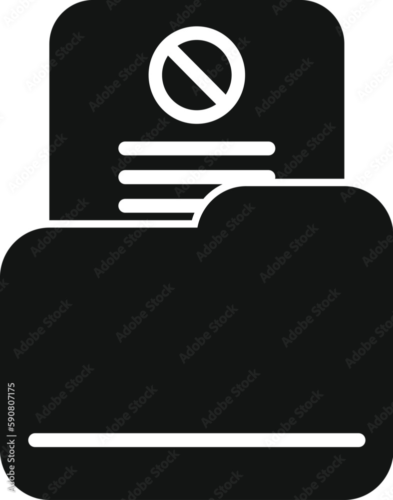 Poster blacklist data folder icon simple vector. business mail. digital web