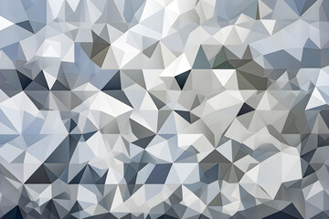 Design a sleek, modern geometric triangle pattern with abstract textures polygon in a gray and white color scheme.