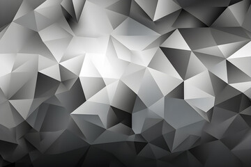 Design a sleek, modern geometric triangle pattern with abstract textures polygon in a gray and white color scheme.