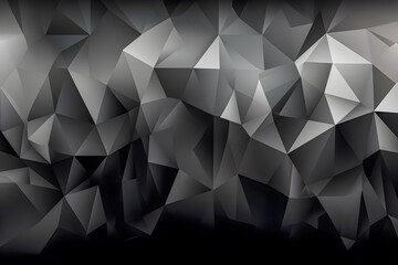 Design a sleek, modern geometric triangle pattern with abstract textures polygon in a gray and white color scheme.