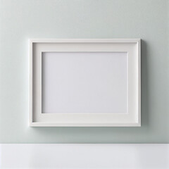 Fototapeta premium White blank photo frame for family generated by artificial intelligence