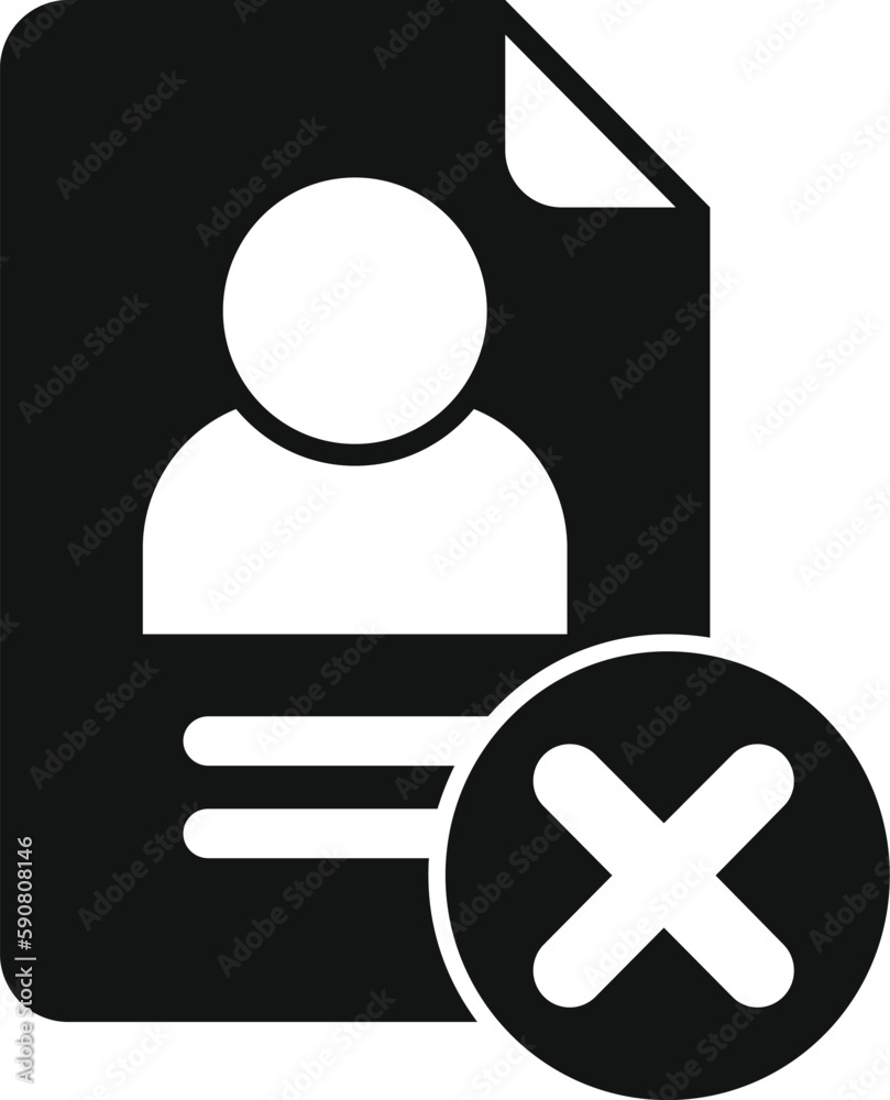 Poster data user icon simple vector. digital device. trash cyber