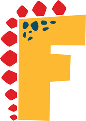 Dino Font Cute Alphabet Dinosaur Uppercase f