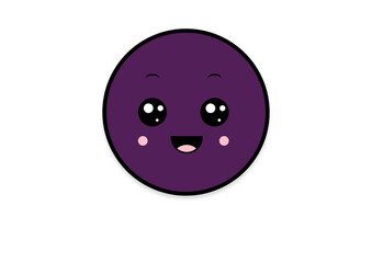 Fototapeta premium kawaii smiling 2d shape illustration anime