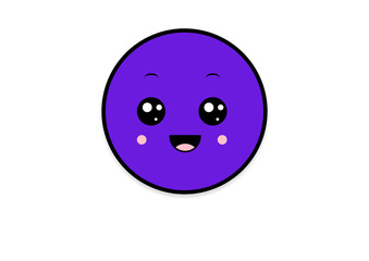 kawaii smiling 2d shape illustration anime