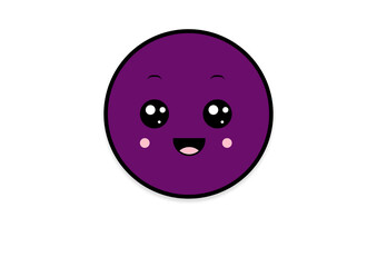 Fototapeta premium kawaii smiling 2d shape illustration anime