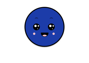 kawaii smiling 2d shape illustration anime