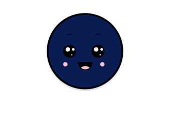 Fototapeta premium kawaii smiling 2d shape illustration anime