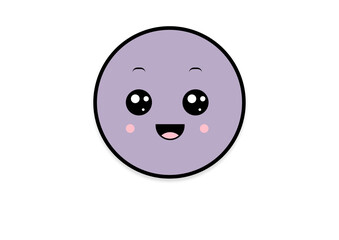 Fototapeta premium kawaii smiling 2d shape illustration anime