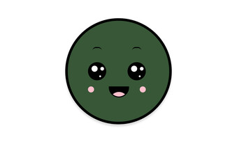 Fototapeta premium kawaii smiling 2d shape illustration anime