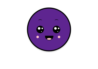 kawaii smiling 2d shape illustration anime