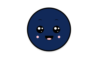 kawaii smiling 2d shape illustration anime