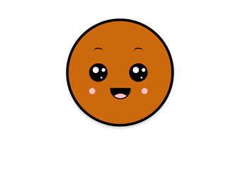 kawaii smiling 2d shape illustration anime